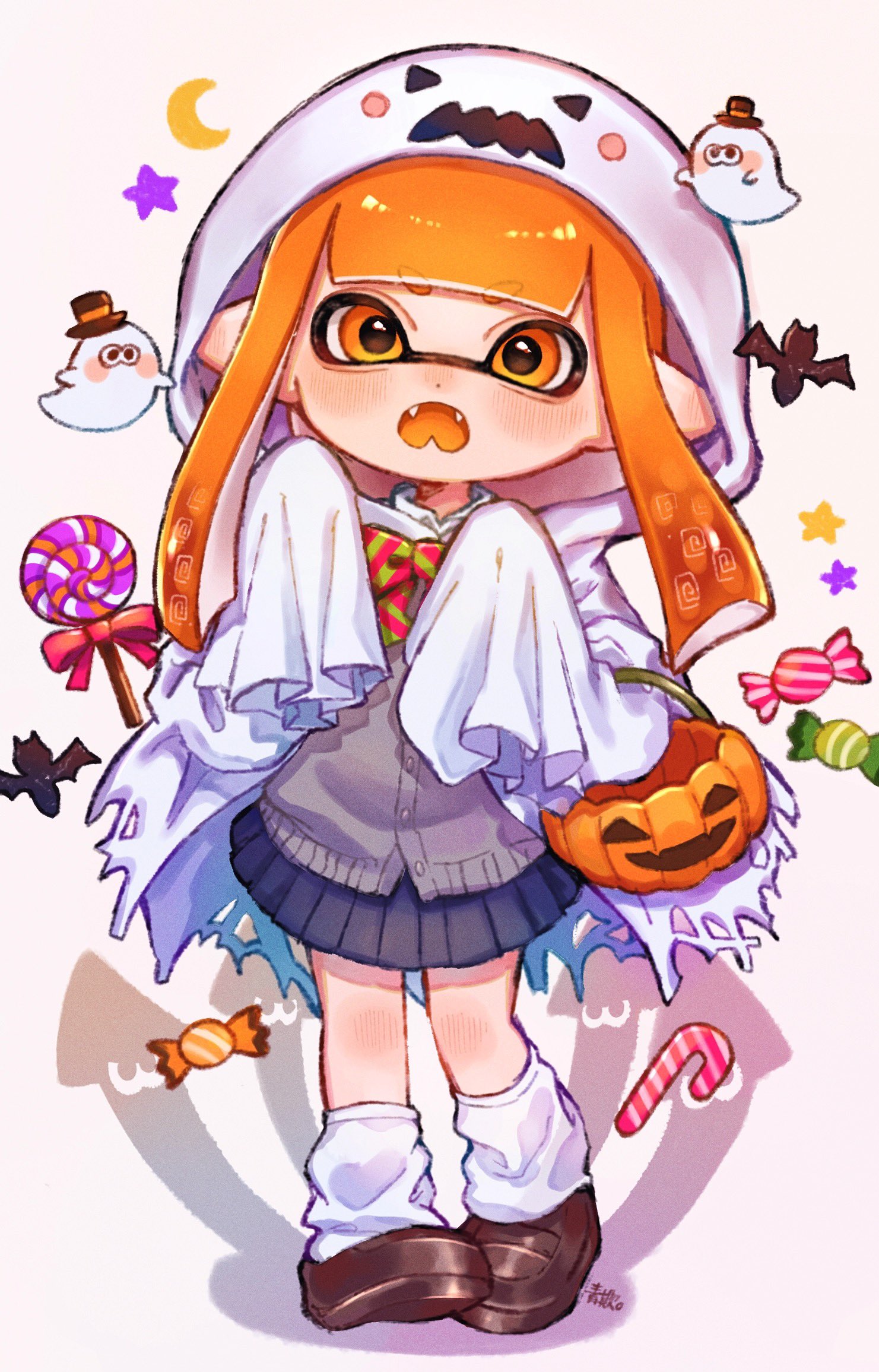 inkling girl in halloween costume